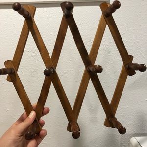 Vintage accordion hanging rack